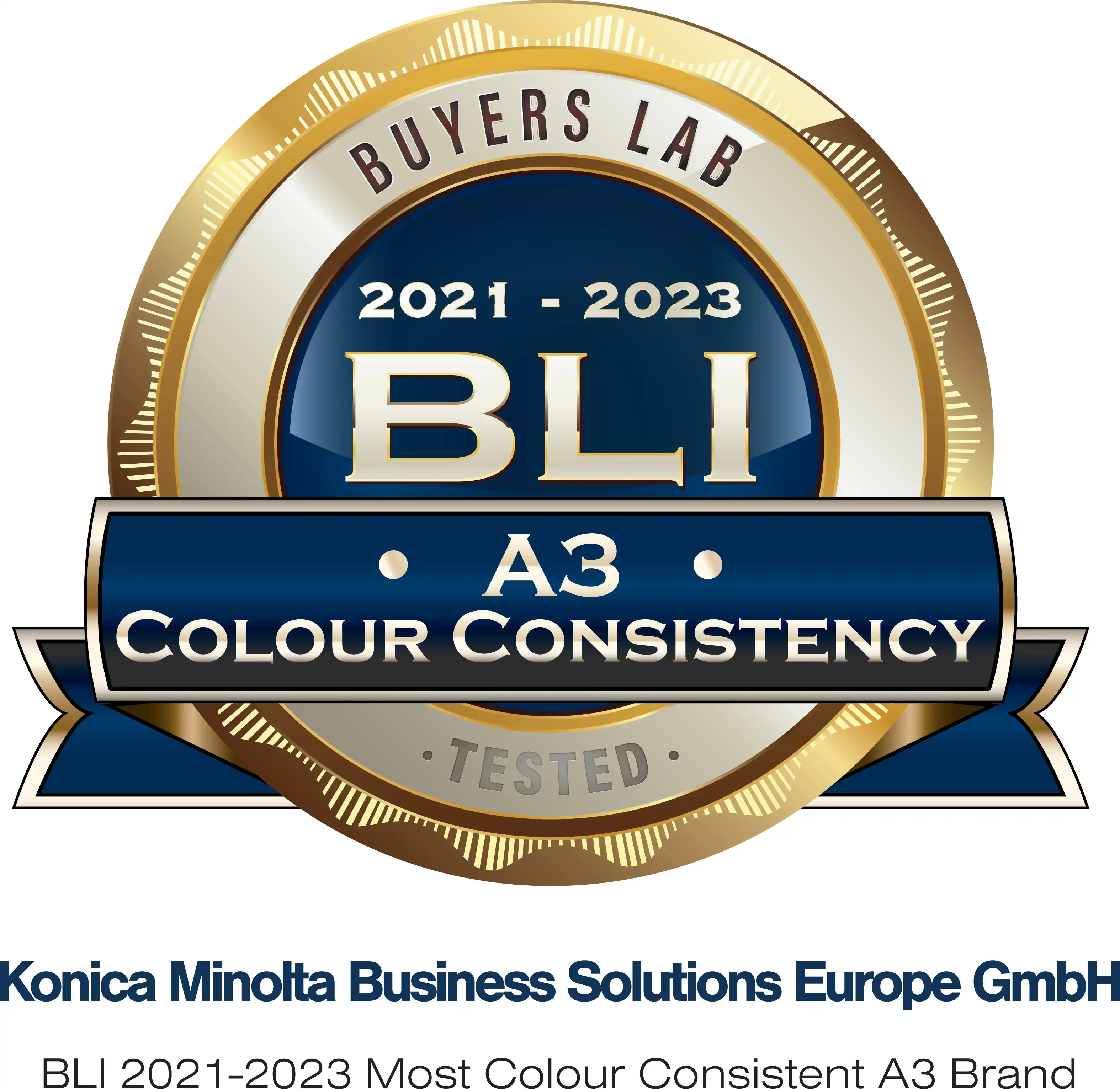 BLI 2021-2023 Most Colour Consistent A3 Brand Award 